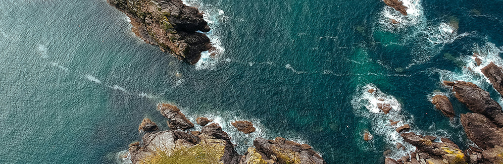 View of rocks on the coast - devon trips and tours