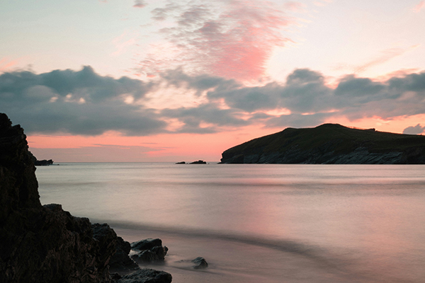 sunset over beach