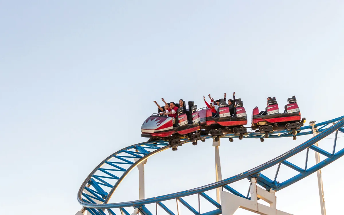 Rollercoaster at theme park