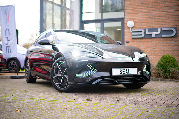 BYD SEAL Outside BYD Exeter showroom BYD EV