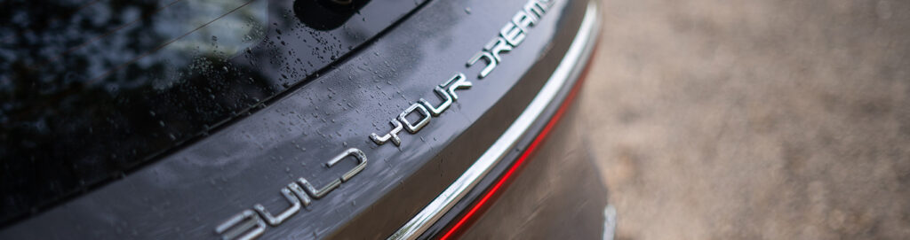 Build your Dream emblem on the back of the BYD ATTO 3