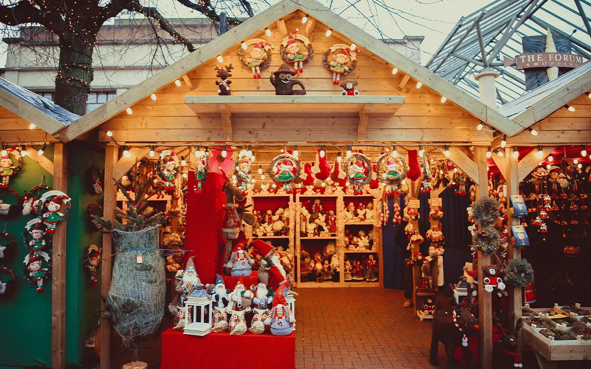 Christmas market stall
