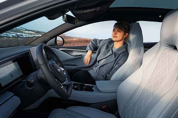 Woman sat in BYD car