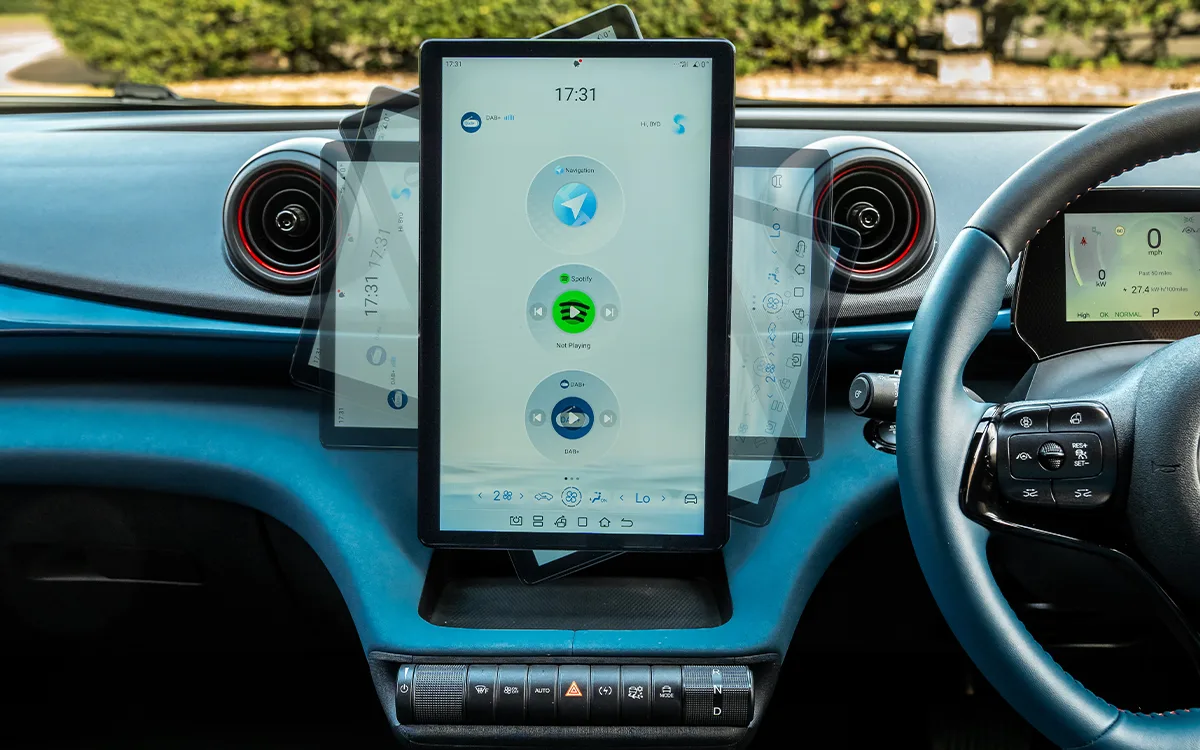 Rotating touch screen